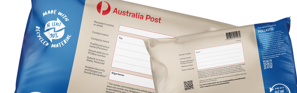 Australia Post launches POLLAST!C recycled plastic satchels