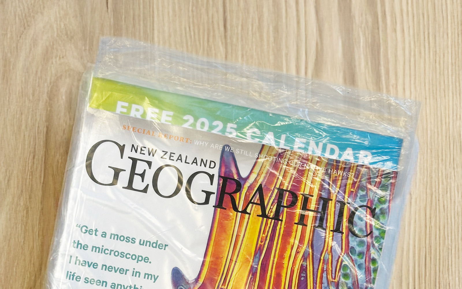 Introducing the Revolutionary POLLAST!C Magazine Wrap for NZ Geographic